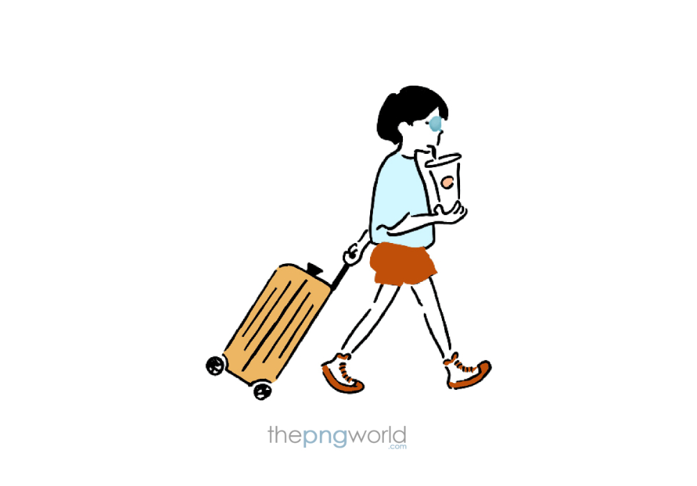 Summer Holidays travel,vacation,blue,lazy,season,baggage,bag,drinks,orange,blue,goggle,status,art,handmade,illustration,vector